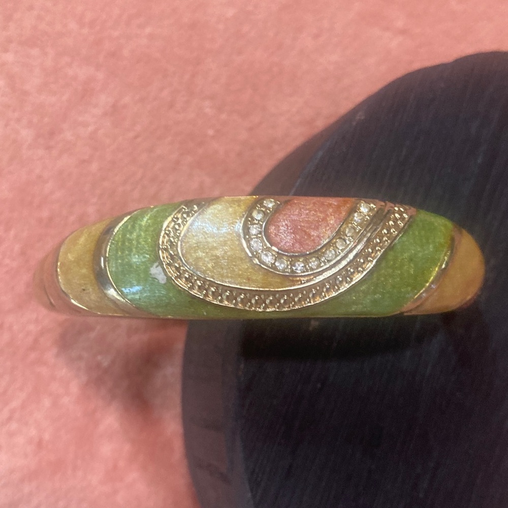 Colorful Enamel Bangle Bracelet - Picture 3 of 6
